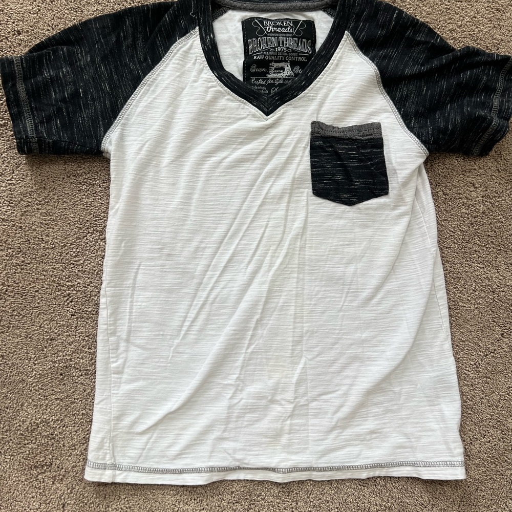 Broken Threads Black and White Boy's Shirt